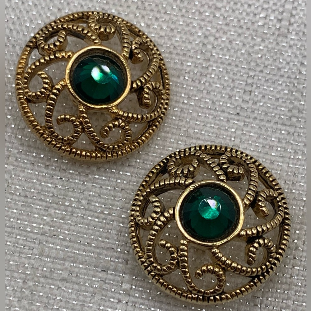 💗GOLD & GREEN - Matching Snap Button Charms - Ginger Snaps & Co. Set of 2